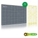 Kit de couture Tapis de découpe GRIS A3 (30x45cm), cutter rotatif 45mm et règle patchwork 15x30cm