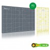 Kit de couture Tapis de découpe GRIS A3 (30x45cm), cutter rotatif 45mm et règle patchwork 15x30cm