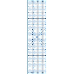 Règle de couture (quilt/patchwork) 15x60cm - BLEUE