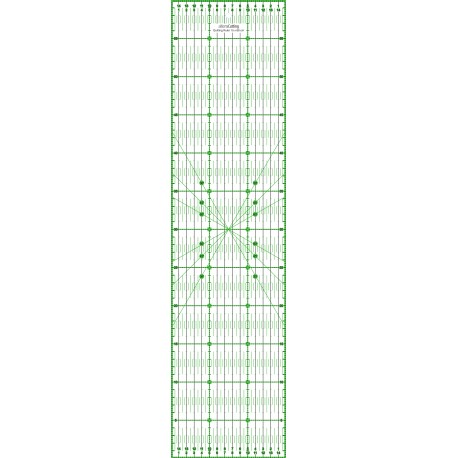 Règle de couture (quilt/patchwork) 15x60cm - VERTE