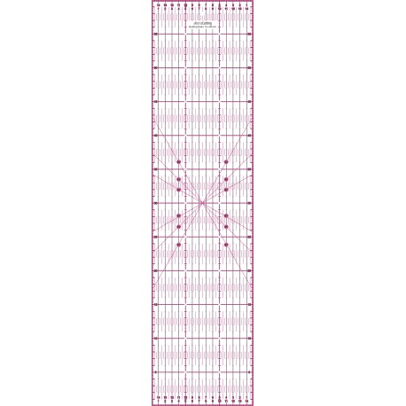 Régle de couture (quilt/patchwork) 15x60cm - ROSE