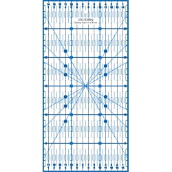 Règle de couture (quilt/patchwork) 15x30cm - BLEUE