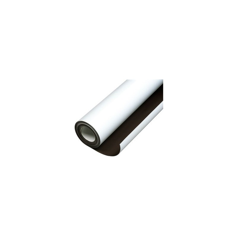 Feuille magnétique blanc brilliant Aimant flexible 0,8mm x 0,62m x